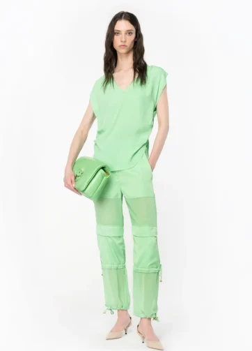 PINKO MAGLIA MISTO SETA ORLO STONDATO "MELPOMENE"