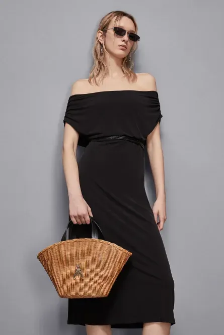 PATRIZIA PEPE Minimal City Bag in midollino grande - immagine 8