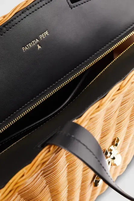 PATRIZIA PEPE Minimal City Bag in midollino grande - immagine 5