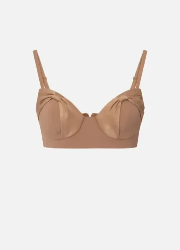 ELISABETTA FRANCHI TO03051E2 Top in crêpe con fiocchi in raso