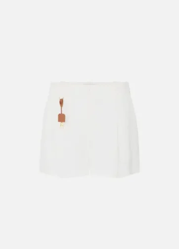 ELISABETTA FRANCHI SH012552E2 Shorts in gabardina di misto lino