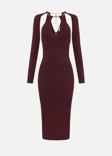 ELISABETTA FRANCHI AM11S56E2 Abito in maglia con snake gioiello