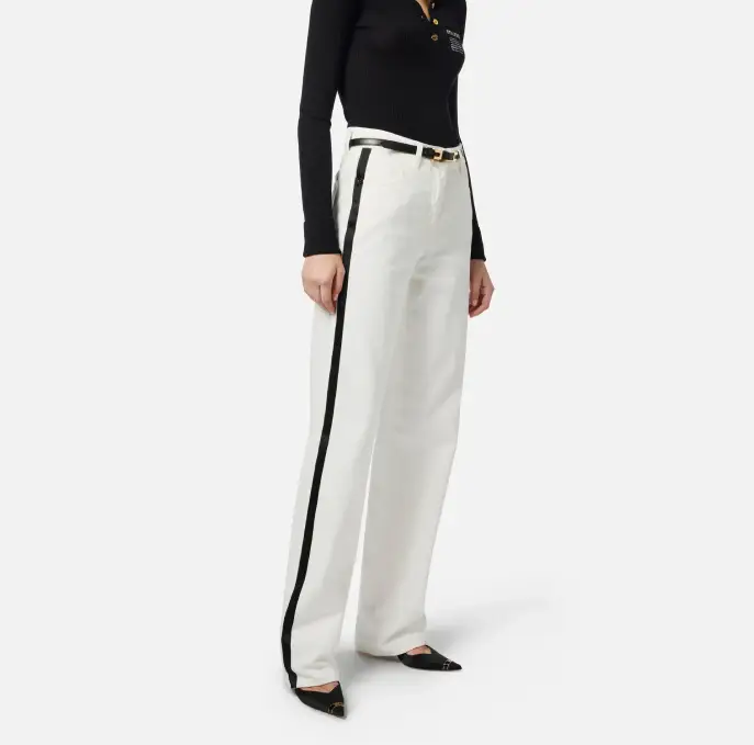 ELISABETTA FRANCHI PJ13I56E2 Jeans con bande in raso - immagine 3