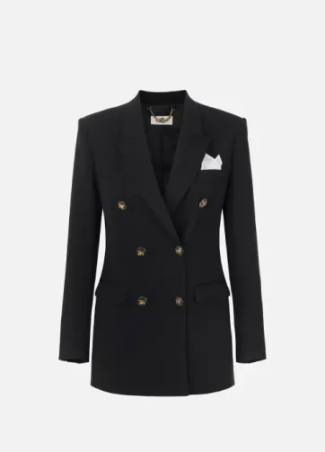 ELISABETTA FRANCHI GI16156E2 Giacca in gabardina di cotone con taschino