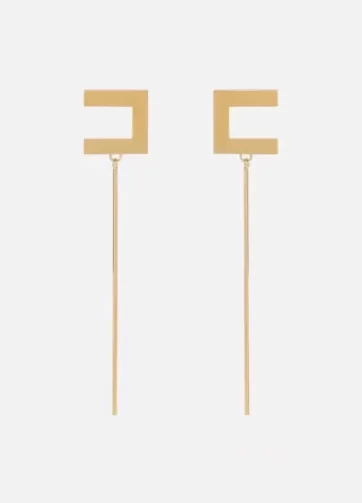 ELISABETTA FRANCHI OR12M56E2 Orecchini con logo e barretta