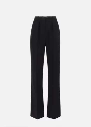 ELISABETTA FRANCHI PA12656E2 Pantaloni in crêpe leggero con dettagli smoking