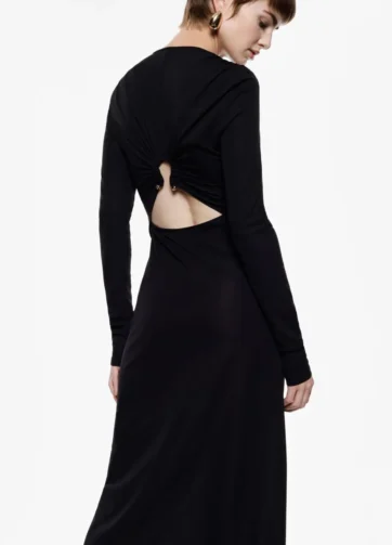 IMPERIAL Abito lungo con maniche lunghe e schiena aperta