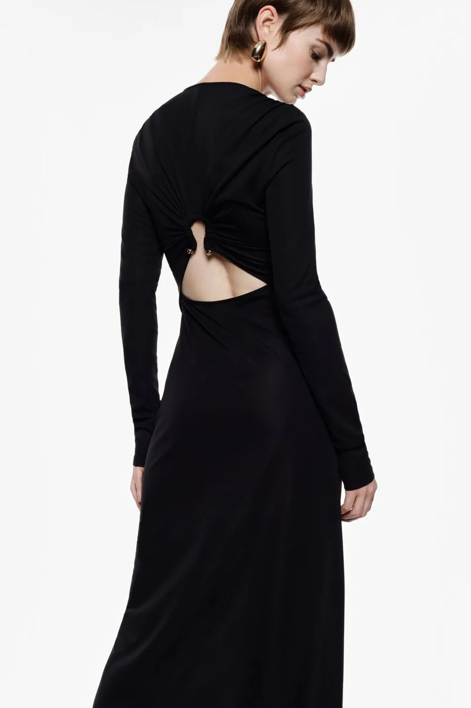 IMPERIAL Abito lungo con maniche lunghe e schiena aperta