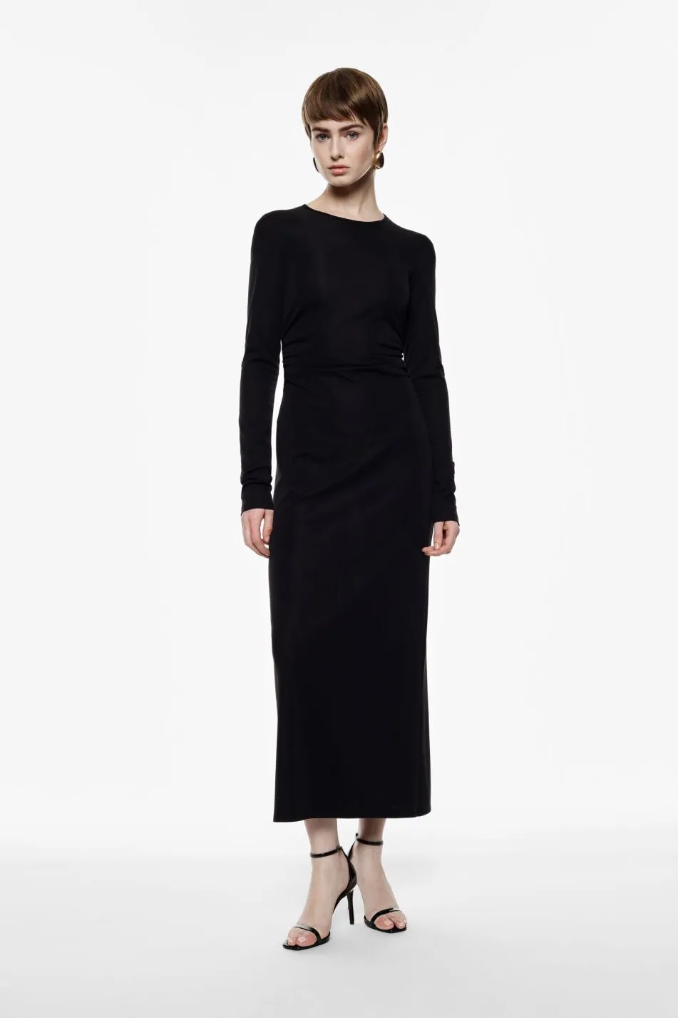 IMPERIAL Abito lungo con maniche lunghe e schiena aperta - immagine 2