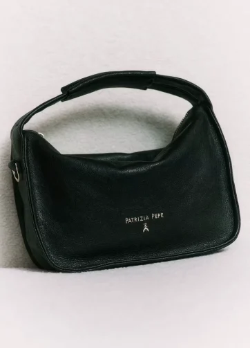 PATRIZIA PEPE Borsa a spalla Contemporary Hobo piccola in pelle