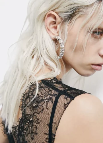 PATRIZIA PEPE Orecchini a cerchio Diamond Cut