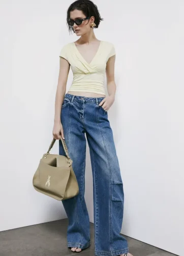 PATRIZIA PEPE T-shirt leggera con drappeggi