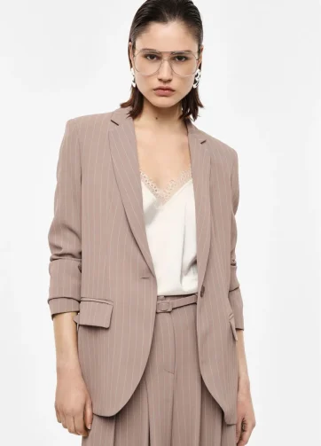 IMPERIAL Blazer monopetto a righe con tasche a patta