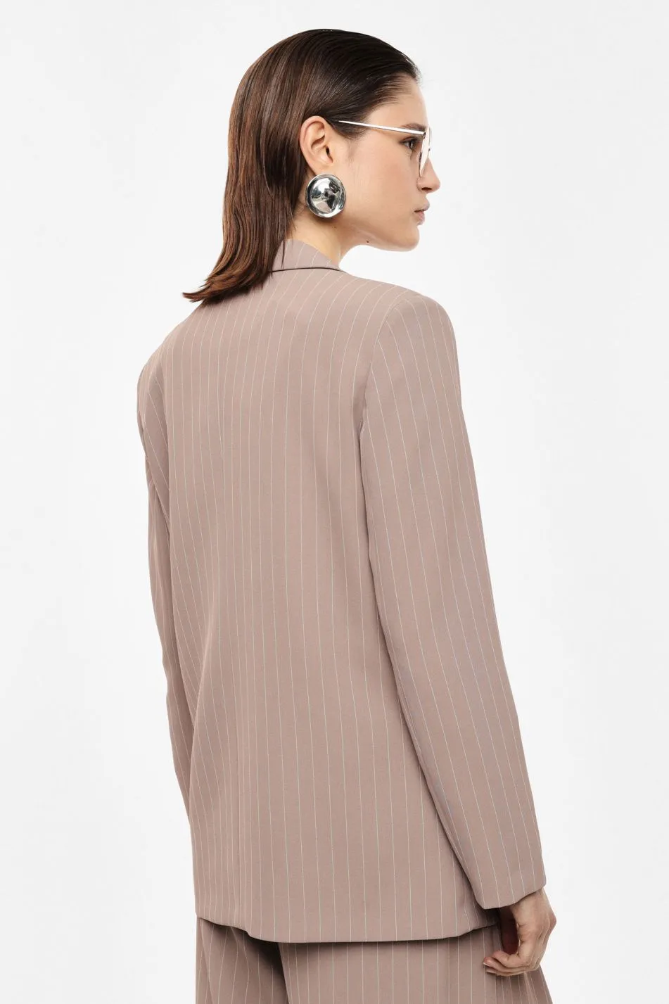 IMPERIAL Blazer monopetto a righe con tasche a patta - immagine 2