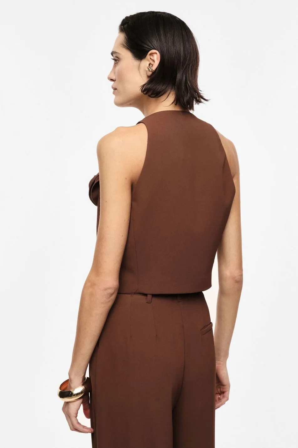 IMPERIAL Gilet monopetto con fiore decorativo applicato - immagine 2