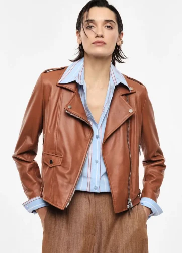 IMPERIAL Giacca biker corta con zip e tasche